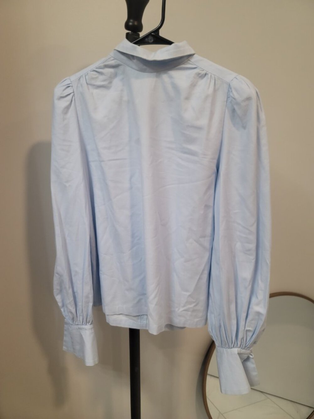 Anna Mason Blue blouse Solid print UK size 10